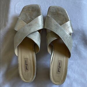 Paul Green Women's Metallic Gold Mules